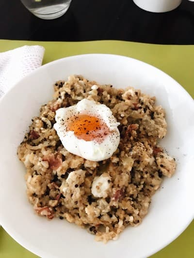 Quinoa a la carbonara healthy