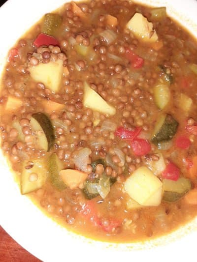 Lentejas con verdura